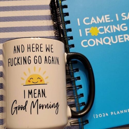 Here We Go Fucking Again I Mean Good Morning Mug, Sunshine Mug, Funny Coffee Mug, Gift For Her, For Him Birthday Gift For Friend, Christmas photo review