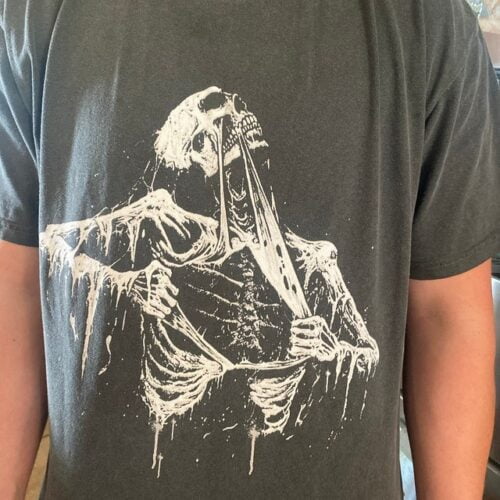 Skeleton Ripping Rib Cage Vintage 90s Graphic Unisex T-Shirt, Rib Cage Unisex Shirt, Retro Skeleton Tee, 90s Skull Shirt photo review