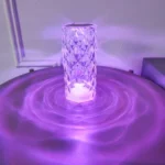 Romantic LED Crystal Table Lamp with Rose Projection, Touch Night Light, Ideal for Home Decor And Gifts photo review