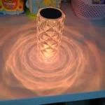 Romantic LED Crystal Table Lamp with Rose Projection, Touch Night Light, Ideal for Home Decor And Gifts photo review