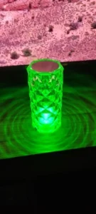 Romantic LED Crystal Table Lamp with Rose Projection, Touch Night Light, Ideal for Home Decor And Gifts photo review