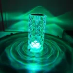 Romantic LED Crystal Table Lamp with Rose Projection, Touch Night Light, Ideal for Home Decor And Gifts photo review
