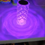 Romantic LED Crystal Table Lamp with Rose Projection, Touch Night Light, Ideal for Home Decor And Gifts photo review