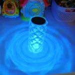 Romantic LED Crystal Table Lamp with Rose Projection, Touch Night Light, Ideal for Home Decor And Gifts photo review
