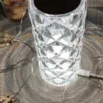 Romantic LED Crystal Table Lamp with Rose Projection, Touch Night Light, Ideal for Home Decor And Gifts photo review