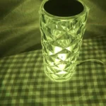 Romantic LED Crystal Table Lamp with Rose Projection, Touch Night Light, Ideal for Home Decor And Gifts photo review