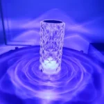 Romantic LED Crystal Table Lamp with Rose Projection, Touch Night Light, Ideal for Home Decor And Gifts photo review